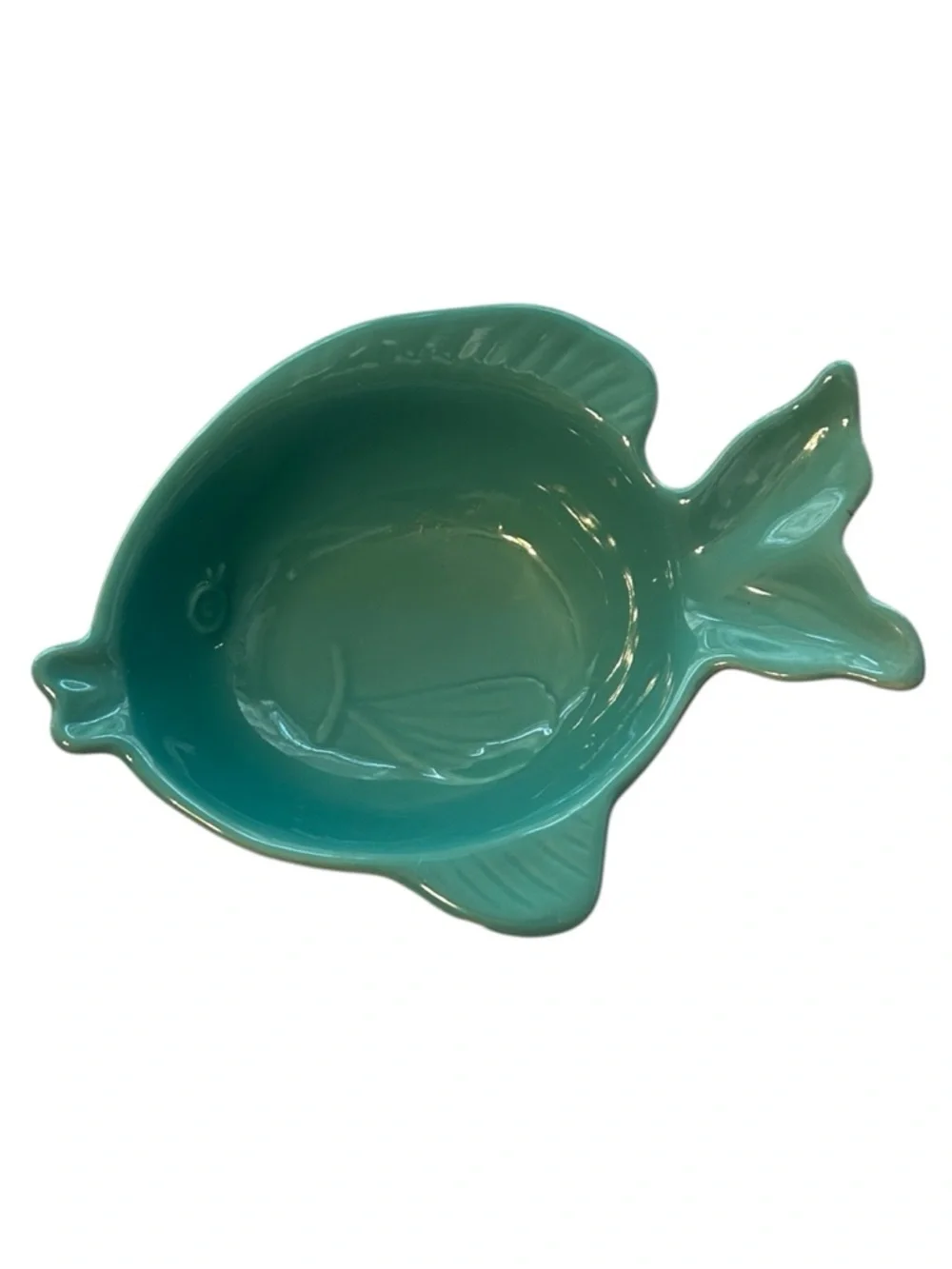 Turquoise Fish-Shaped Serving Dish/Trinket Tray “Summer” Collection